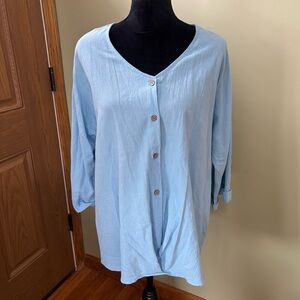 🦋 Breezy Cotton Rich Top with 3/4 Sleeves 🦋